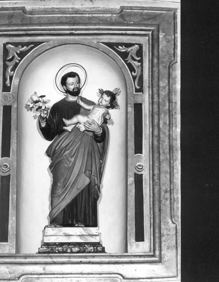 San Giuseppe e Gesù Bambino (statua, opera isolata) - ambito veronese (inizio sec. XX)