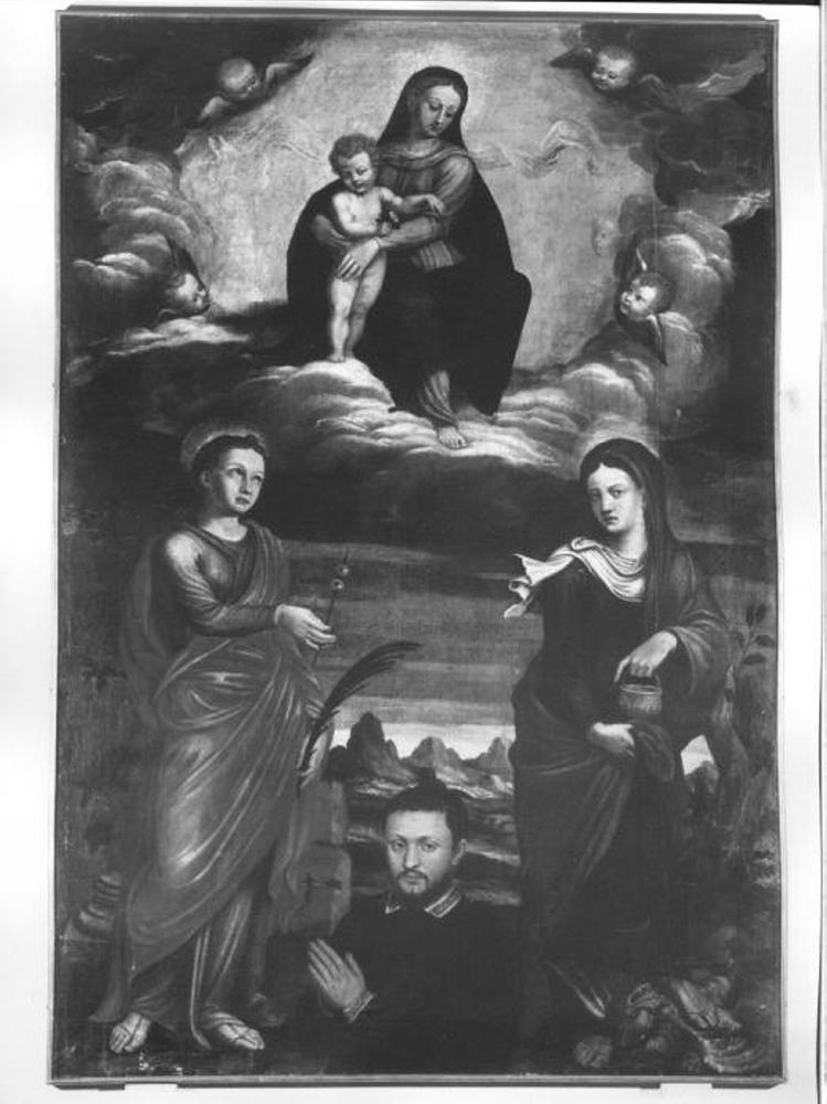 Madonna in gloria (dipinto, opera isolata) - ambito veronese (sec. XVI)