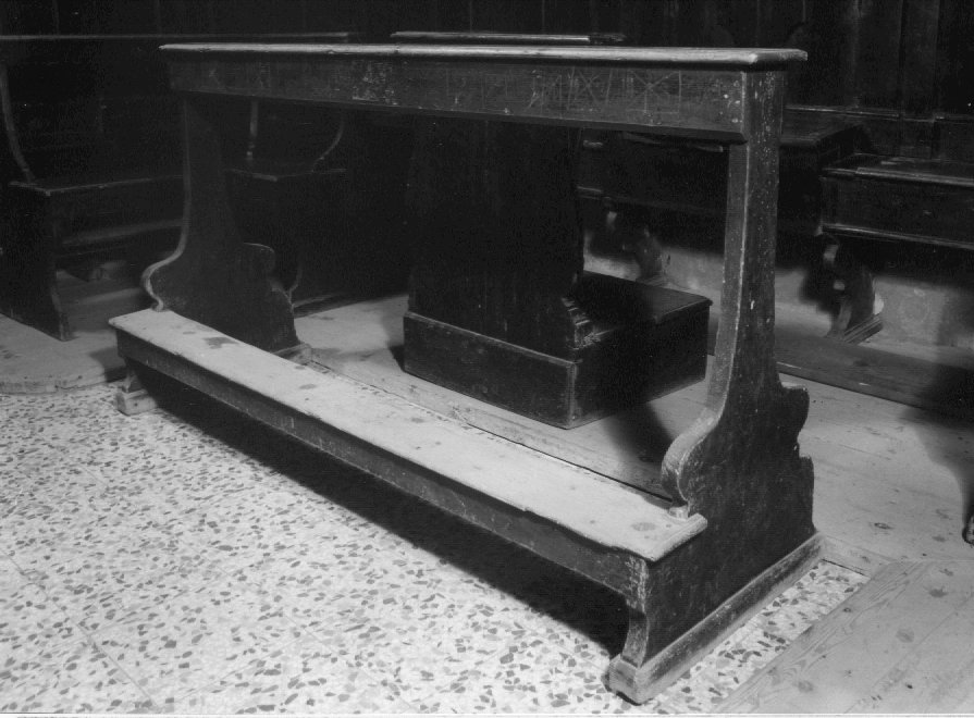 banco da chiesa, opera isolata - ambito veneto (seconda metà sec. XIX)