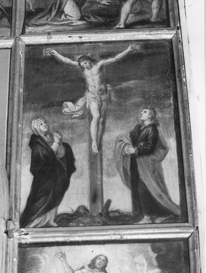 crocifissione di Cristo (scomparto di polittico, elemento d'insieme) di Ridolfi Claudio (inizio sec. XVII)