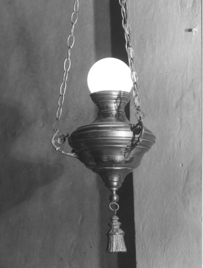 lampada pensile - ambito veneto (fine/inizio secc. XIX/ XX)