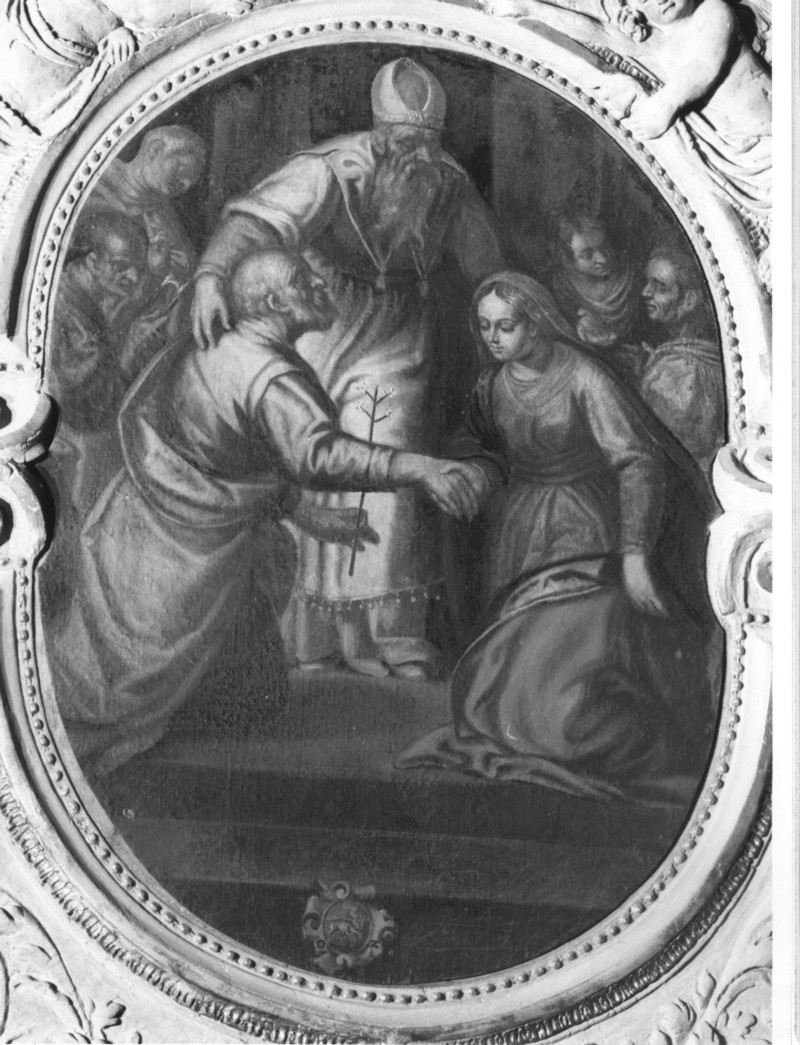 Sposalizio di Maria Vergine (dipinto, elemento d'insieme) di Bertanza Andrea (sec. XVII)