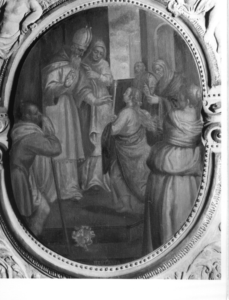 presentazione di Maria Vergine al tempio (dipinto, elemento d'insieme) di Bertanza Andrea (sec. XVII)