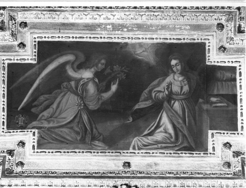 Annunciazione (dipinto, elemento d'insieme) di Bertanza Andrea (sec. XVII)