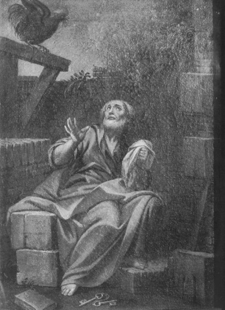 negazione di San Pietro (dipinto) - ambito veronese (sec. XVIII)