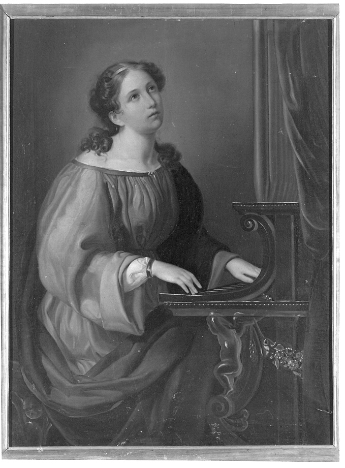 Santa Cecilia, Santa Cecilia (dipinto, opera isolata) di Caliari Giovanni Battista (sec. XX)