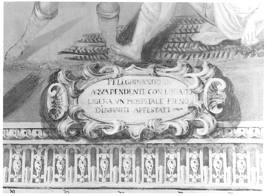 cartiglio con iscrizione (dipinto, elemento d'insieme) di Ligozzi Francesco (bottega) (sec. XVI)
