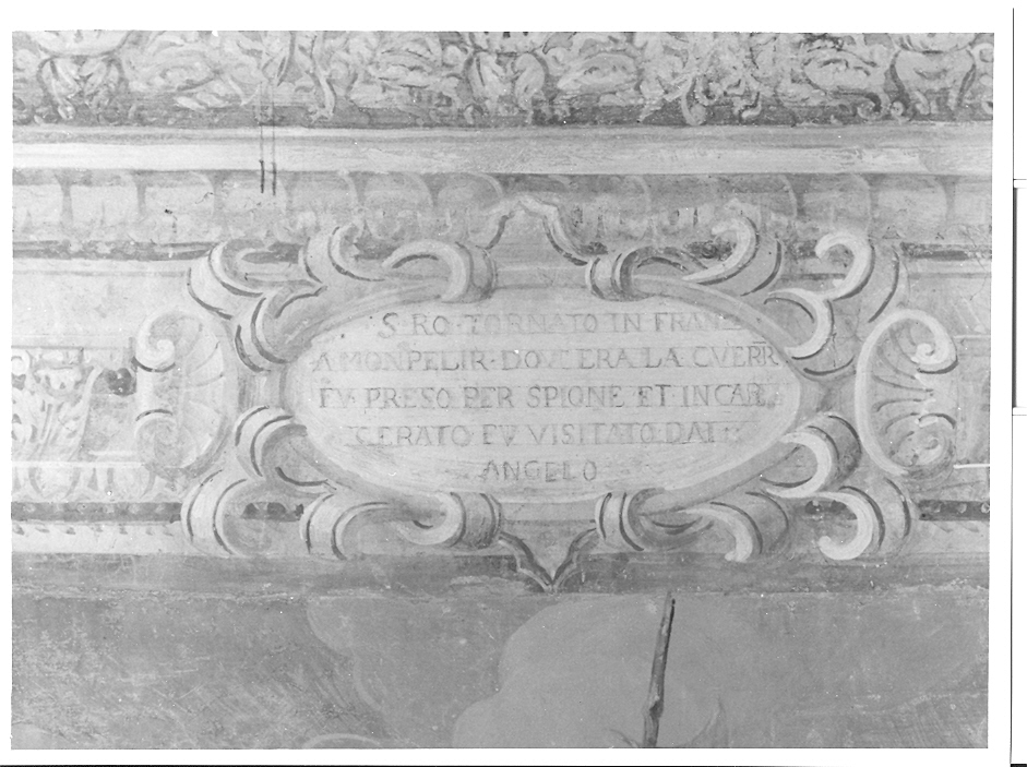 cartiglio con iscrizione (dipinto, elemento d'insieme) di Ligozzi Francesco (bottega) (sec. XVI)