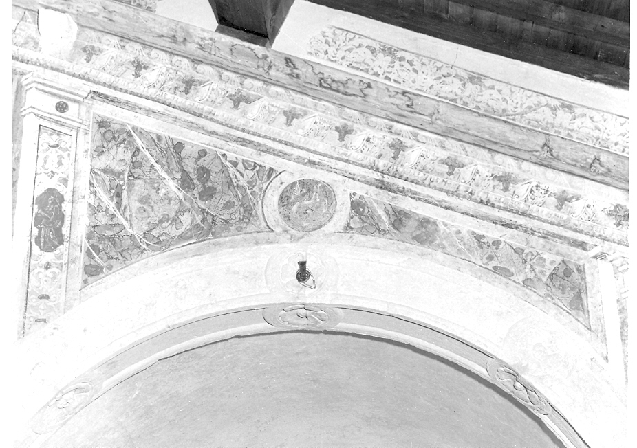 motivi decorativi a finti marmi venati (dipinto, elemento d'insieme) di Ligozzi Francesco (bottega) (sec. XVI)