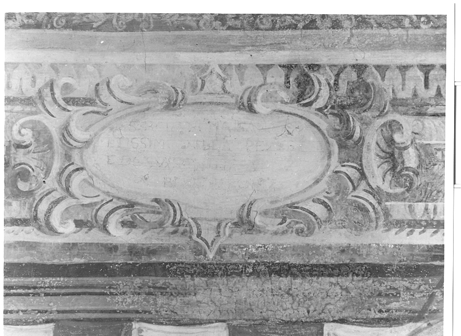 cartiglio con iscrizione (dipinto, elemento d'insieme) di Ligozzi Francesco (bottega) (sec. XVI)