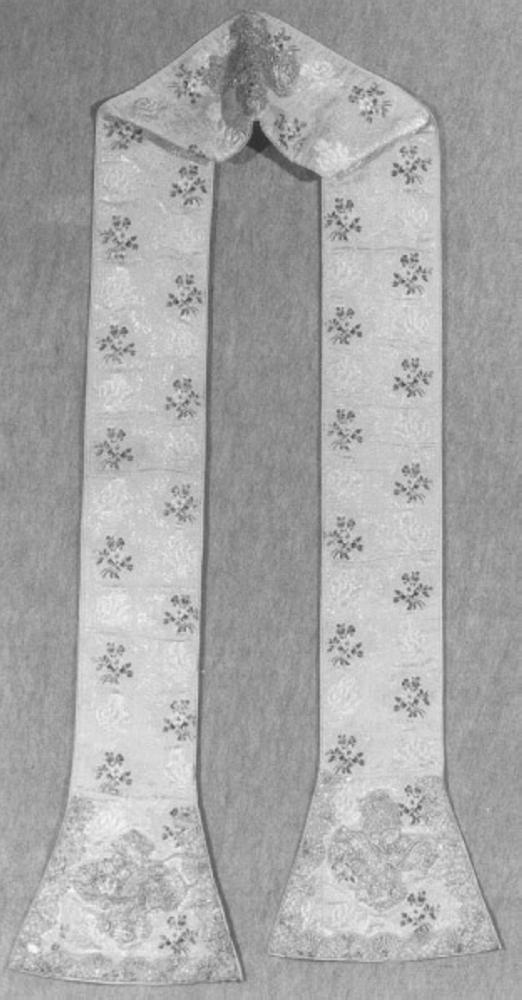 stola, elemento d'insieme - manifattura italiana (seconda metà sec. XVIII)
