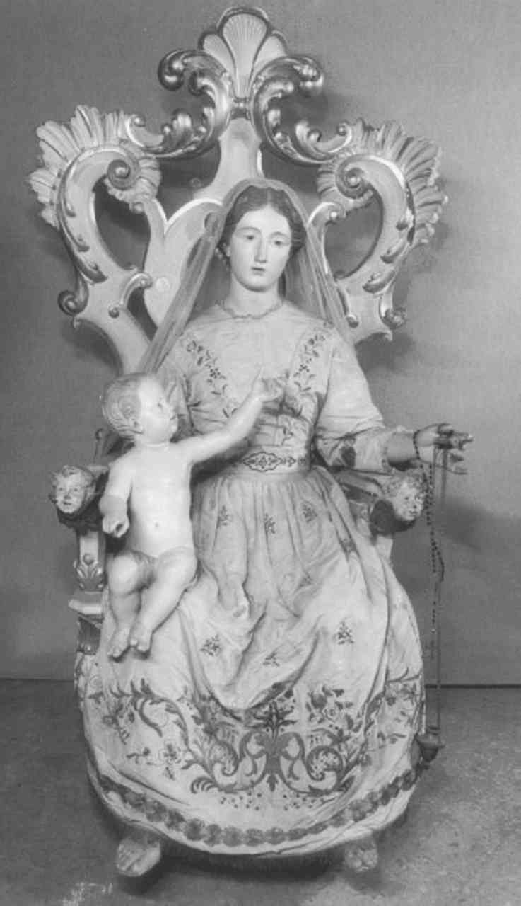 Madonna con Bambino in trono (statua) - ambito veneto (sec. XIX)