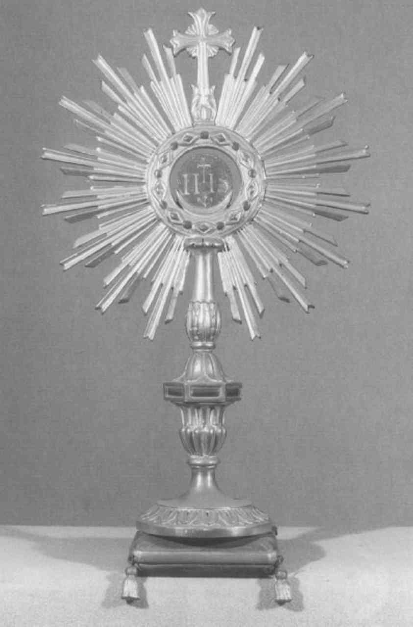 ostensorio - a raggiera - ambito veneto (seconda metà sec. XIX)