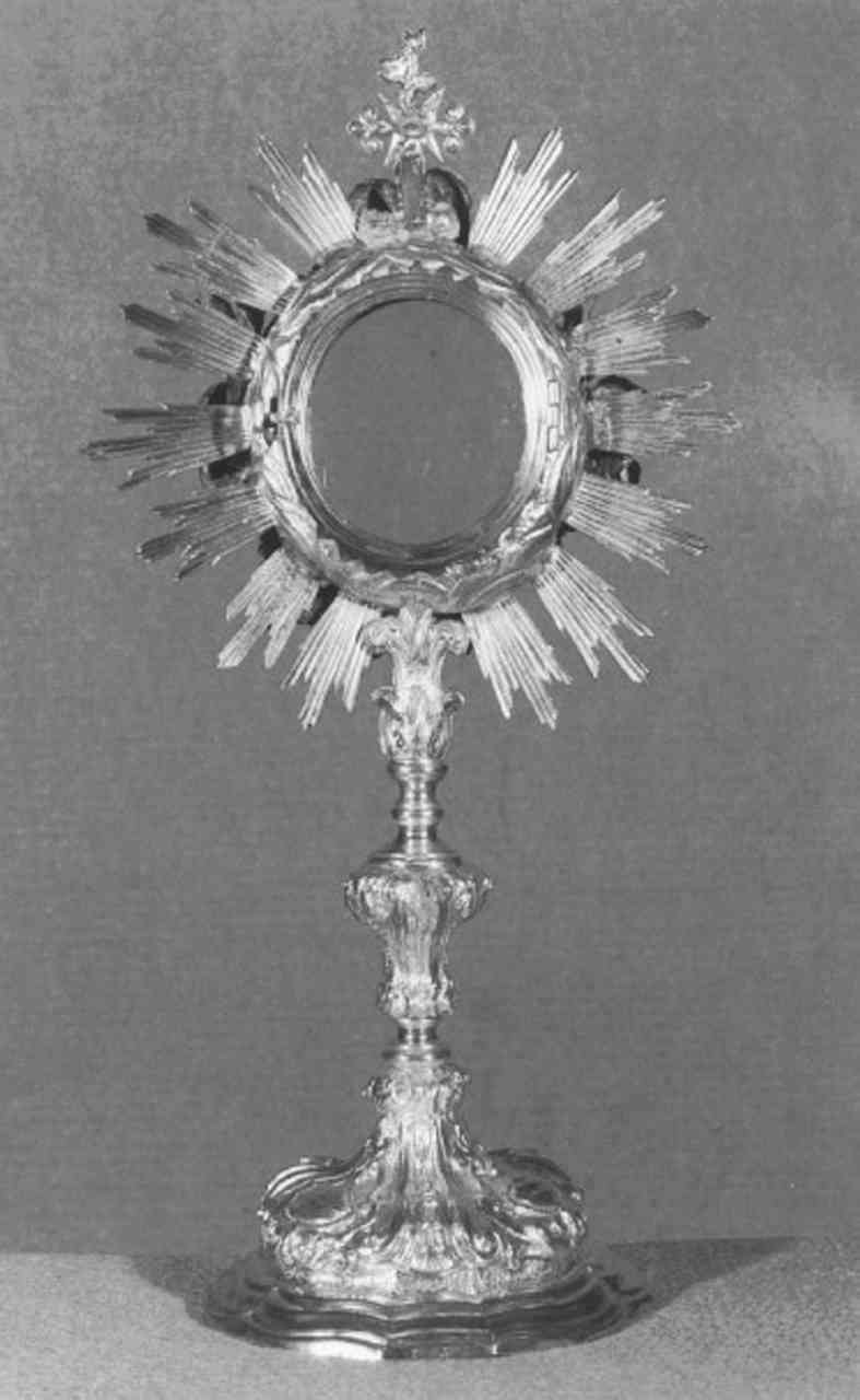 ostensorio - a raggiera - ambito veneto (sec. XVIII)