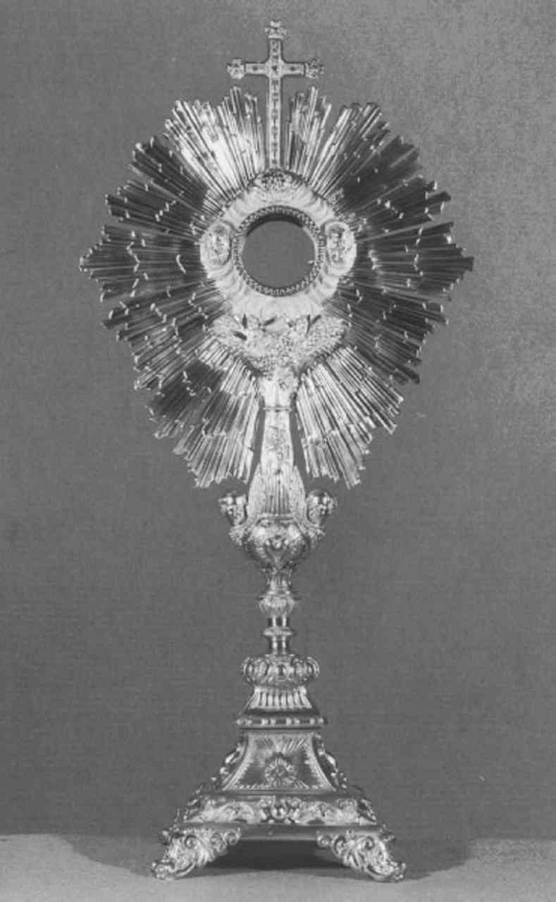 ostensorio - a raggiera - ambito veneto (metà sec. XVIII)