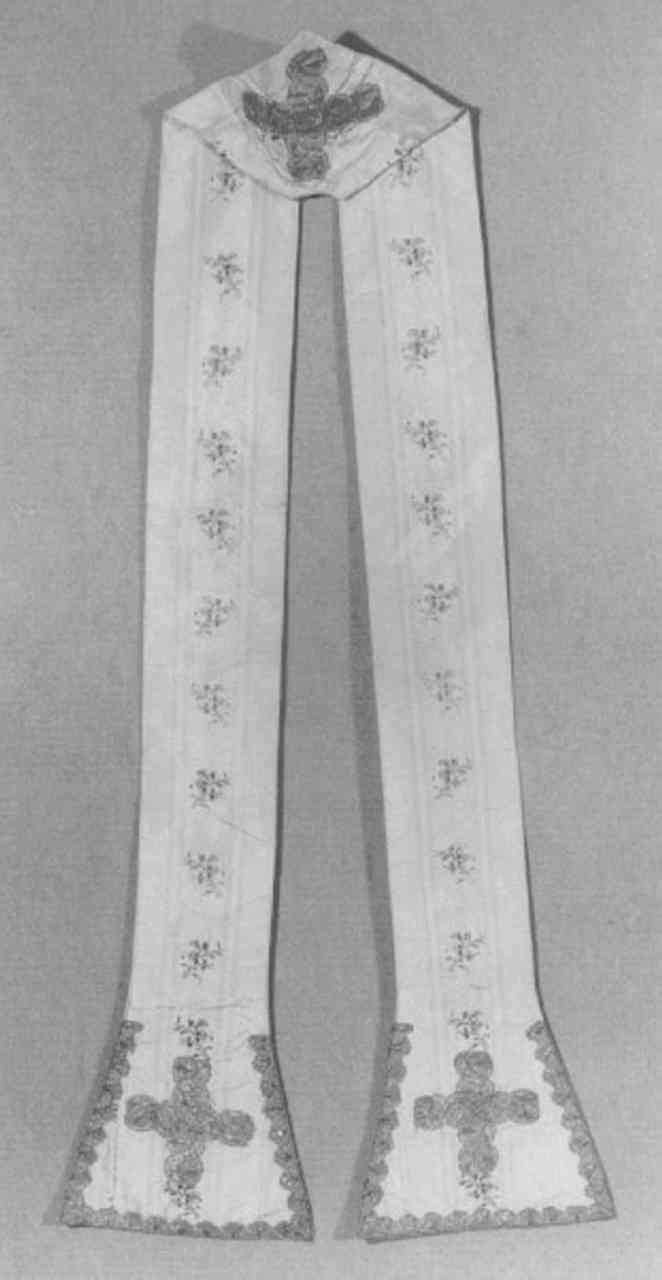 stola - manifattura italiana (ultimo quarto sec. XVIII)