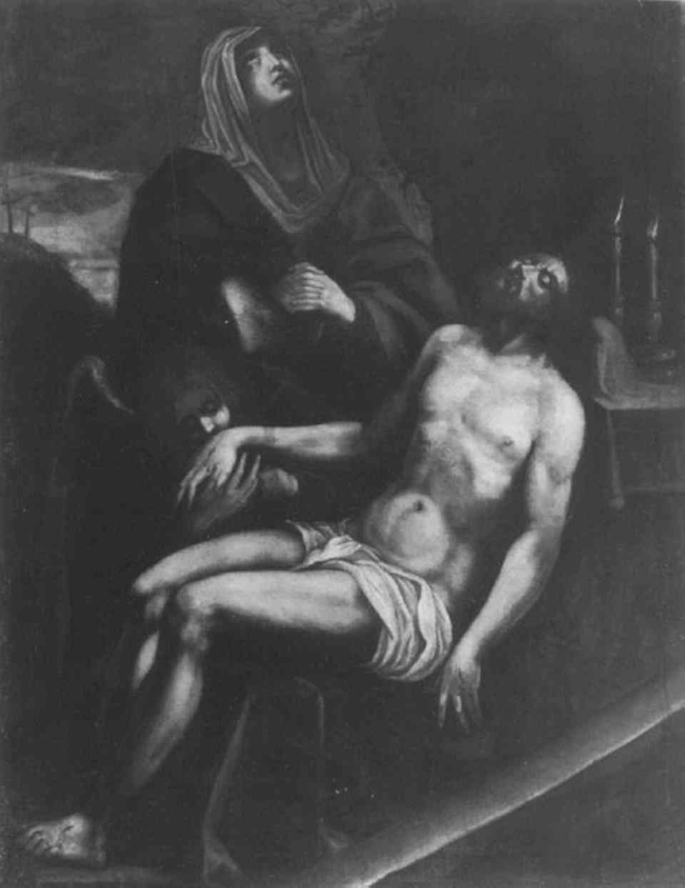 compianto sul Cristo morto (dipinto) - ambito veneto (sec. XVII)