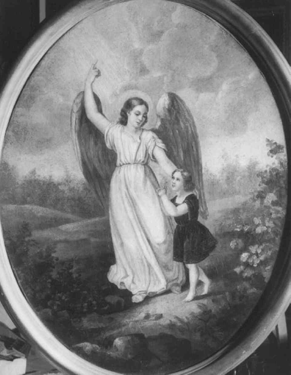 angelo custode (dipinto) - ambito veneto (sec. XIX)