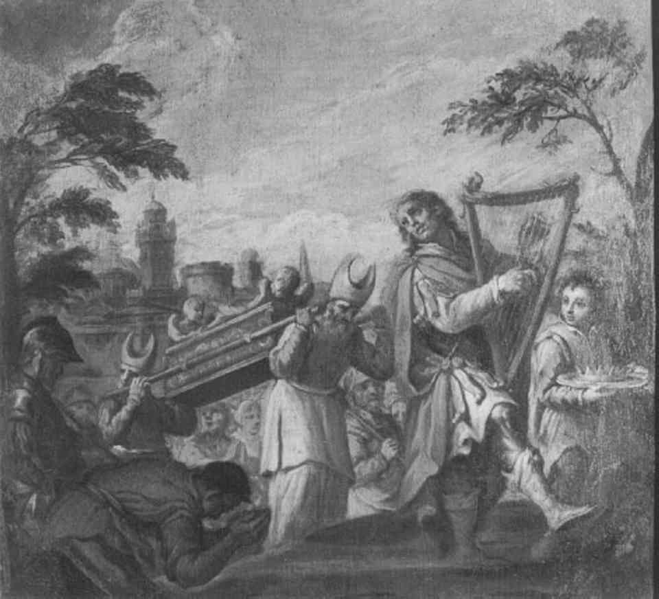 trasporto dell'Arca dell'alleanza a Gerusalemme (dipinto) - ambito veneto (sec. XVIII)