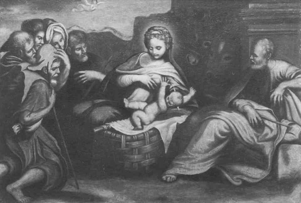 adorazione dei pastori (dipinto) - ambito veneto (sec. XIX)