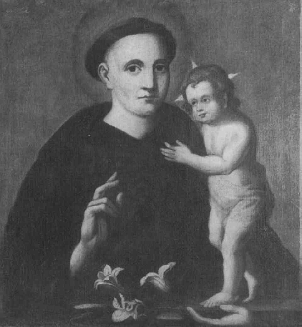 Sant'Antonio da Padova con il bambino (dipinto) - ambito veneto (sec. XIX)