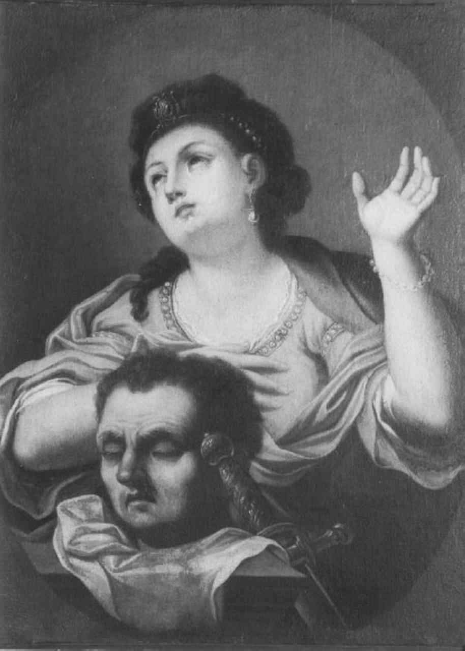 Giuditta con la testa di Oloferne e la spada (dipinto) - ambito veneto (sec. XVIII)