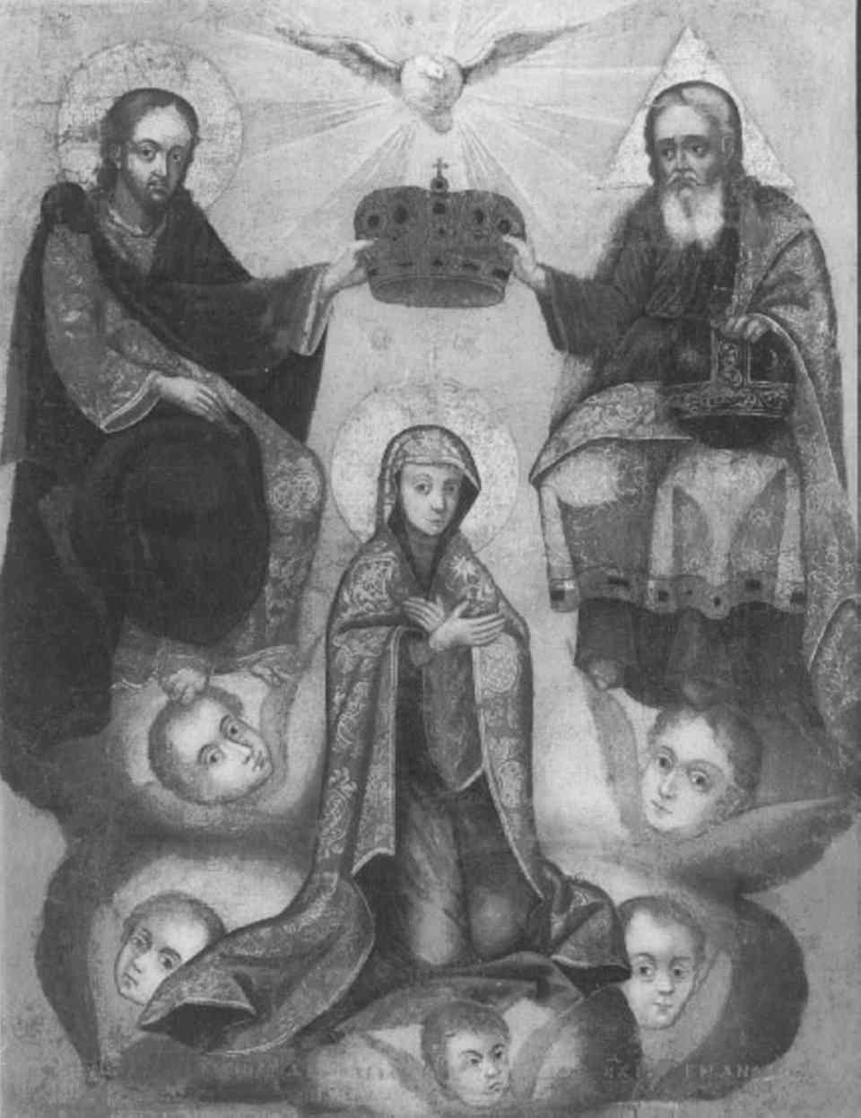 incoronazione di Maria Vergine (dipinto) - ambito Europa nord-orientale (sec. XVIII)