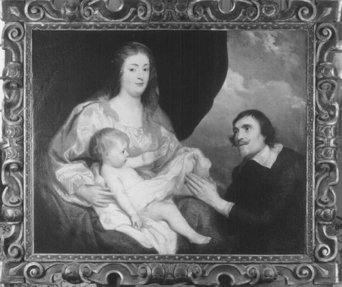 Madonna con Bambino (dipinto) di Van Dyck Antonie (cerchia) (metà sec. XVII)