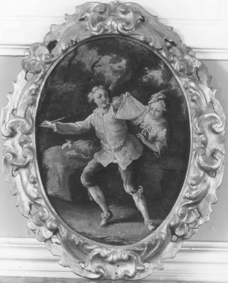 scena campestre con figure (dipinto) di Dizionari Gaspare (cerchia) (metà sec. XVIII)