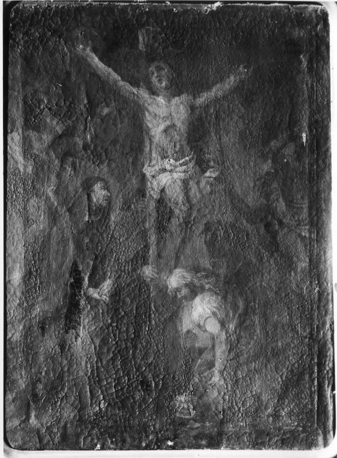 stazione XII: Gesù innalzato e morto in croce (dipinto) - ambito veneto (sec. XIX)