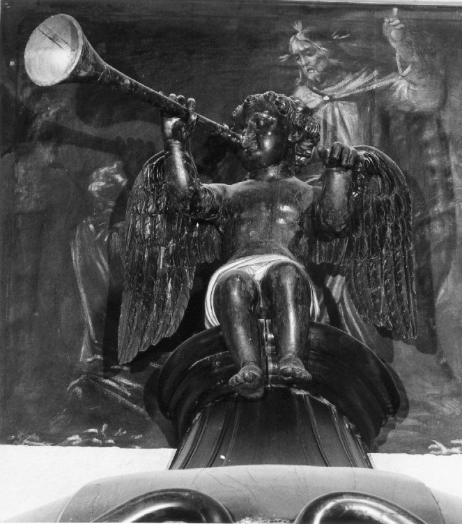 angelo musicante (scultura) di Ronchi Giuseppe (sec. XX)