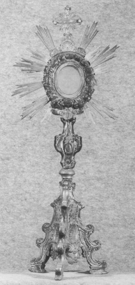 ostensorio - a raggiera - ambito veneto (sec. XVIII)