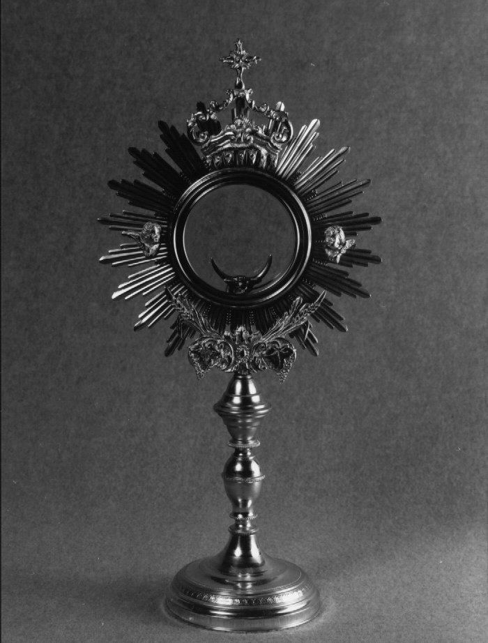 ostensorio - a raggiera - ambito veneto (inizio sec. XX)