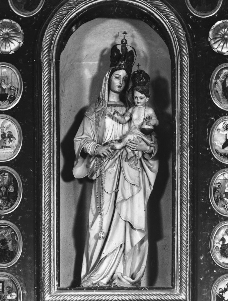 Madonna del Rosario (statua) - produzione della val Gardena (prima metà sec. XX)
