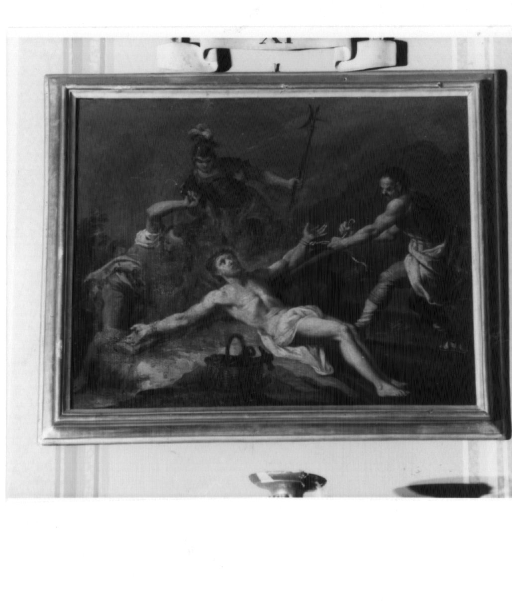 stazione XI: Gesù inchiodato alla croce (dipinto) - ambito veneto (sec. XVIII)