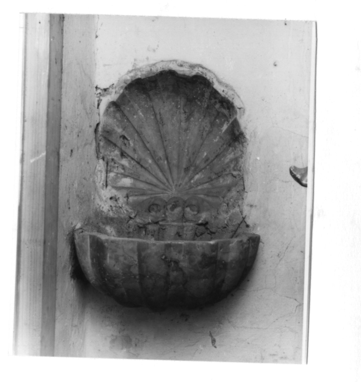 acquasantiera - a conchiglia - ambito veneto (sec. XVIII)