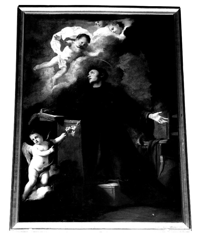 Sant'Antonio da Padova con il bambino (dipinto) - ambito veneto (ultimo quarto sec. XVII)