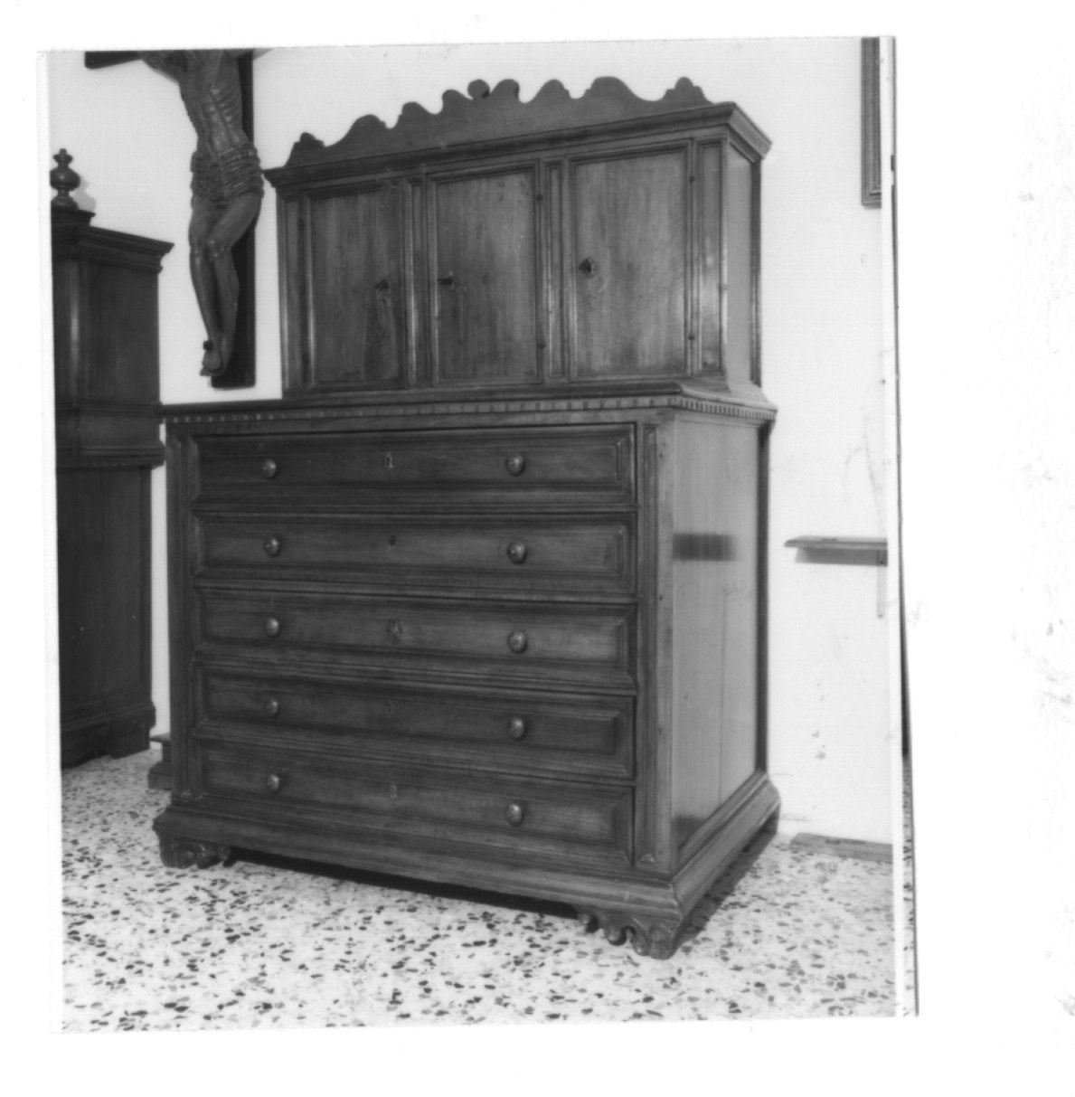 credenza con alzata - ambito veneto (sec. XIX)