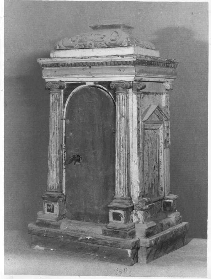 tabernacolo, elemento d'insieme - ambito bassanese (sec. XVII)