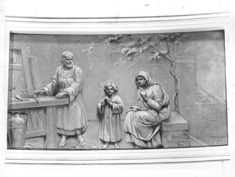 Sacra Famiglia (dipinto) di Mincato Giuseppe (secc. XIX/ XX)