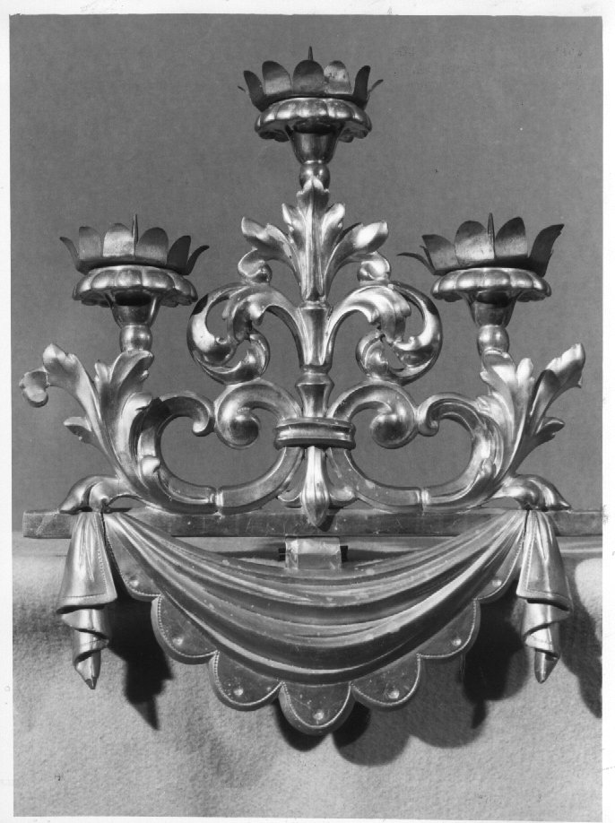 candeliere, elemento d'insieme - ambito veneto (seconda metà sec. XIX)