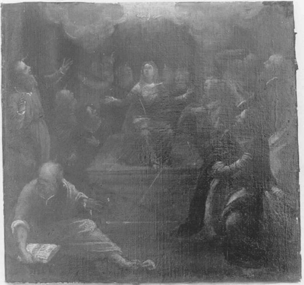 Pentecoste (dipinto, elemento d'insieme) di Ridolfi Claudio (attribuito) (fine/inizio secc. XVI/ XVIII)