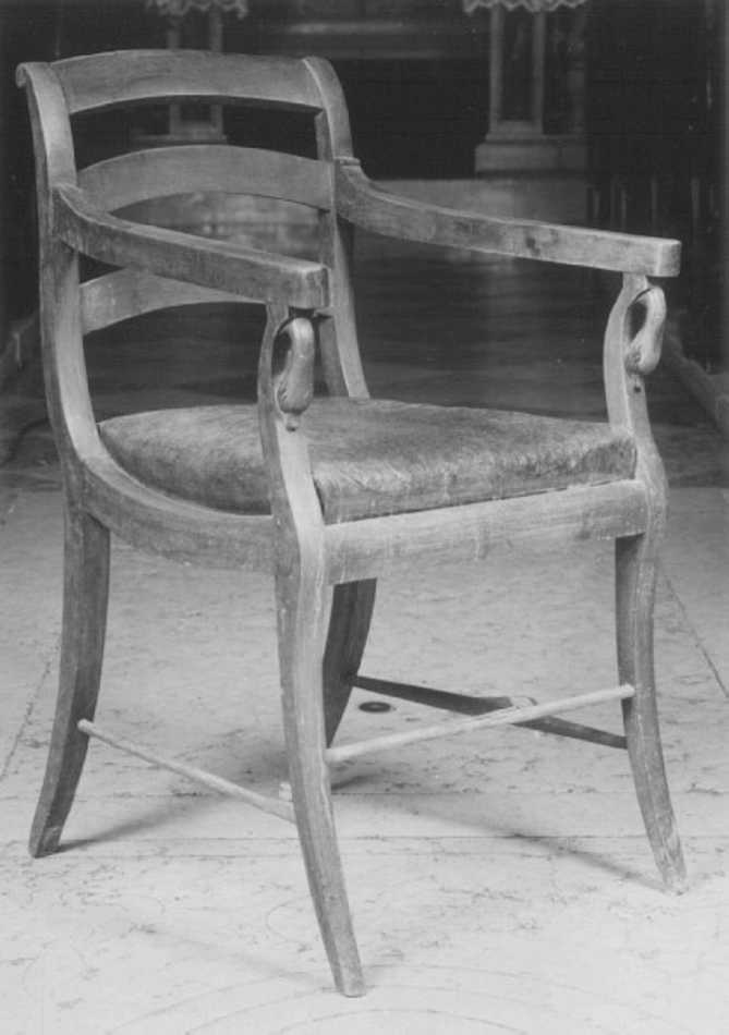 sedia - a braccioli - ambito veneto (sec. XIX)