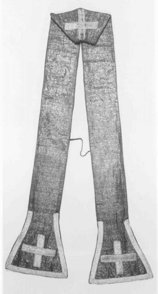 stola, elemento d'insieme - manifattura francese, manifattura italiana (sec. XIX)