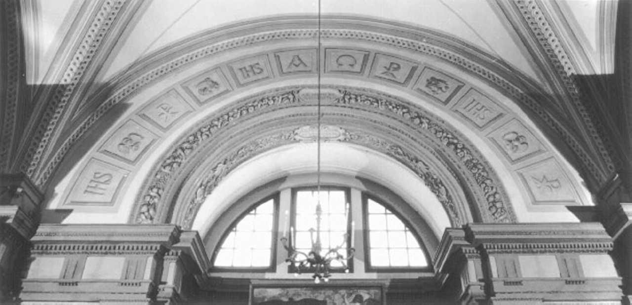 simboli eucaristici (mostra d'arco, elemento d'insieme) - ambito veneto (sec. XX)