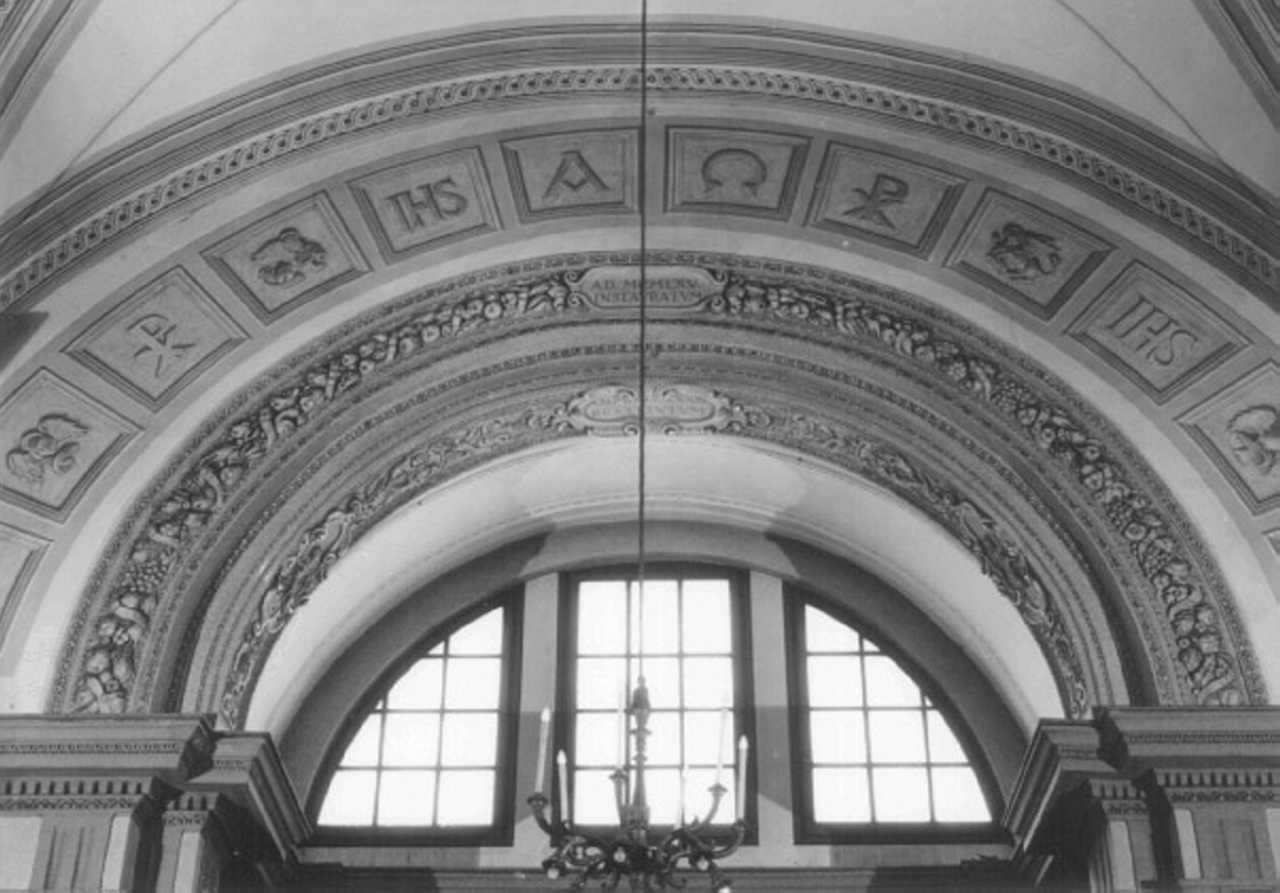 motivi decorativi vegetali (mostra d'arco, elemento d'insieme) - ambito veneto (sec. XX)