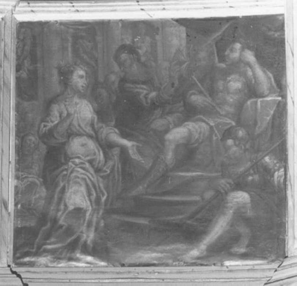 disputa di Santa Caterina d'Alessandria con i filosofi (dipinto, elemento d'insieme) di Falcieri Biagio (sec. XVII)