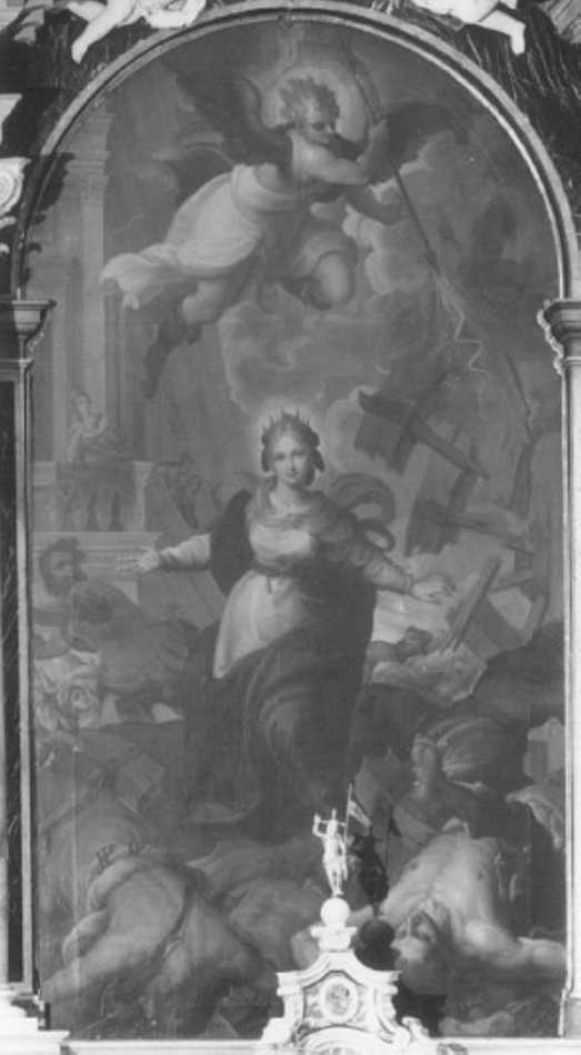 Santa Caterina d'Alessandria e il miracolo della ruota (dipinto) di Creara Sante (sec. XVII)