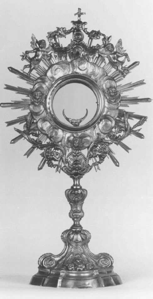 ostensorio - a raggiera - ambito veneto (sec. XIX)