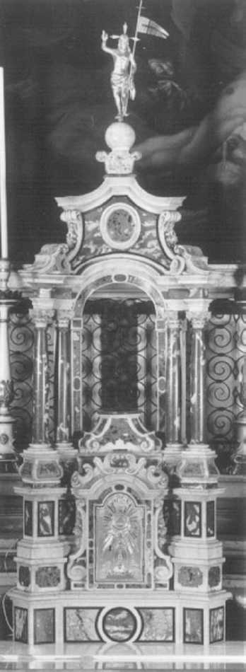 tabernacolo - a frontale architettonico, elemento d'insieme di Marchesini Francesco, Saletti Antonio (sec. XVII)